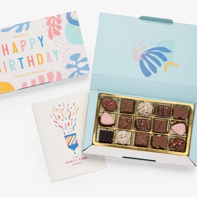 Happy Birthday Praline Chocolate Box