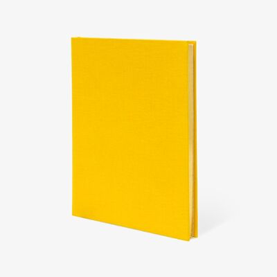 Cuaderno encuadernado en tela amarillo Weskin