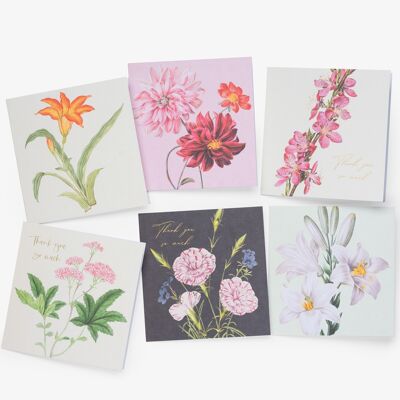 Botanische Dankeschön-Karten-Set