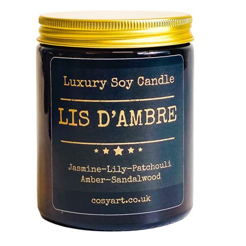 Lis D’ Ambre Soy Wax Scented Vegan Candle  180ml