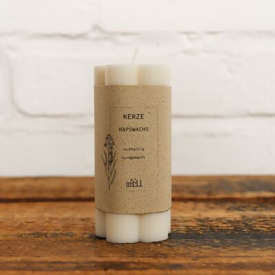 Sustainable candle | Flower | ivory