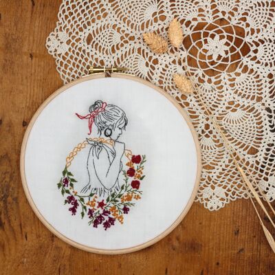 Embroidery kit At the pretty Rosette