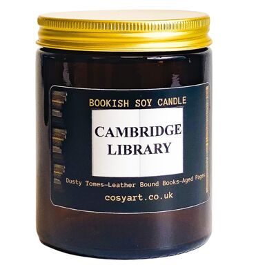Cambridge Library Soy Wax Scented bookish Candles Vegan Handmade 180ml