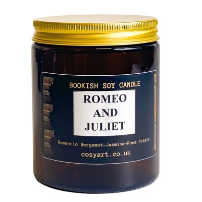 Romeo And Juliet  Soy WaxScented Bookish Candle Vegan Handmade 180ml