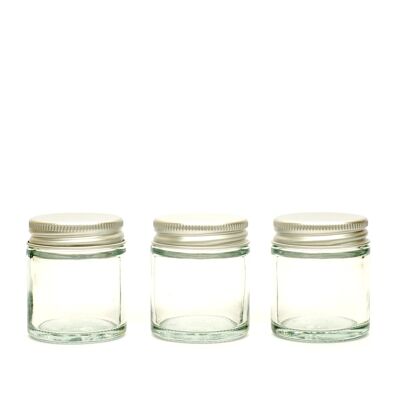 Pots rechargeables en verre transparent - 60 ml