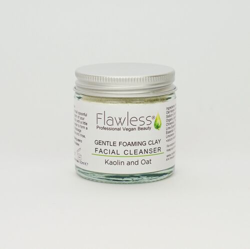 Clay Facial Cleanser - Gentle and Foaming - 60ml - Without bamboo spoon