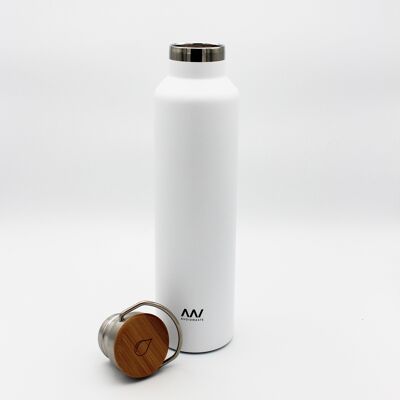 Thermosflasche aus Edelstahl Weiß 800 ml