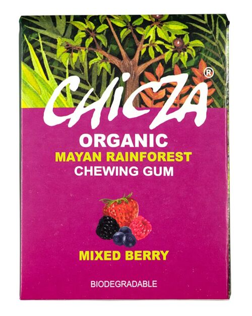 Organic Chewing-gum - box of 10 packs of 30gr - Mixed berry