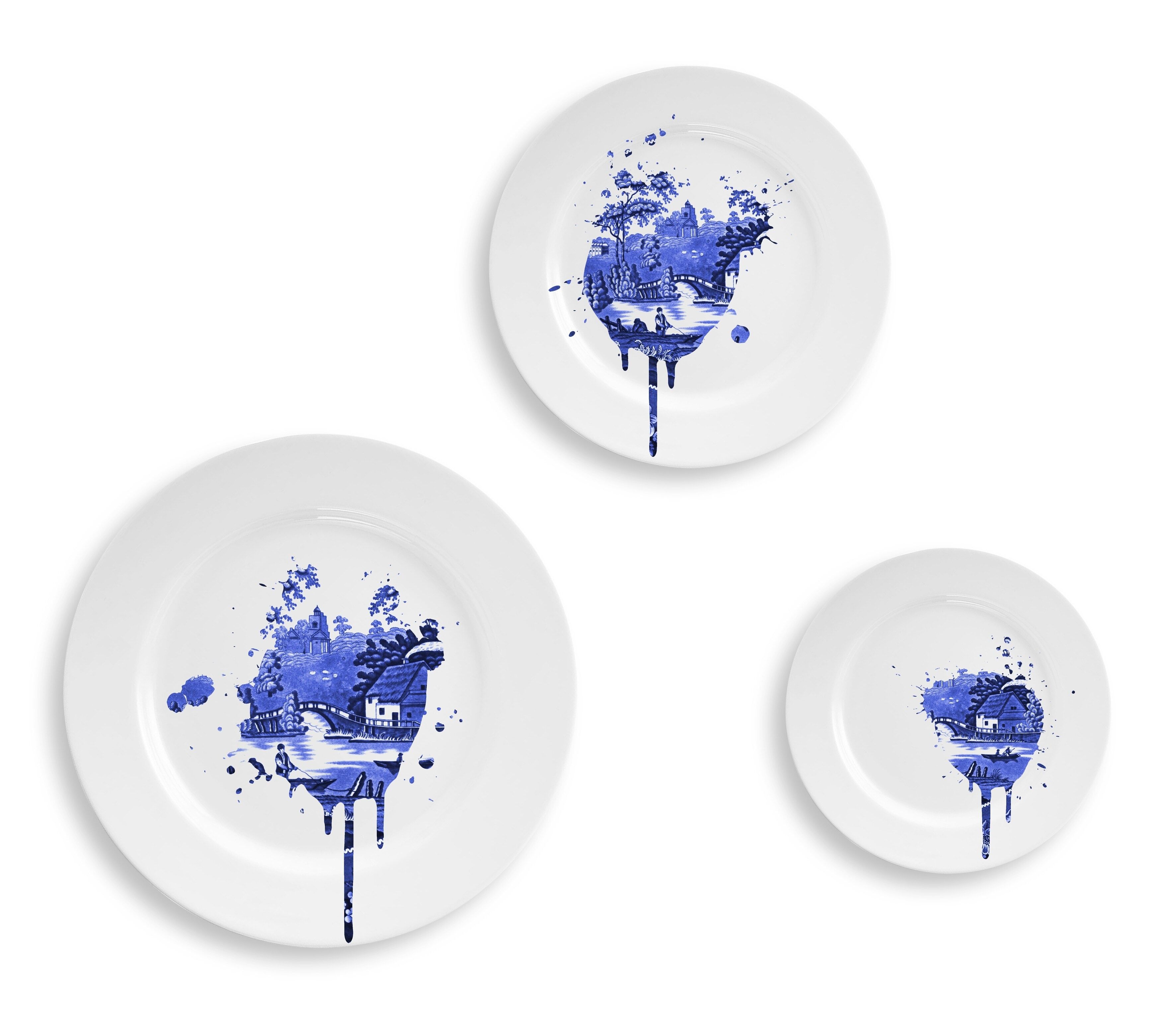 Fine bone china Antique Plates - Set of three