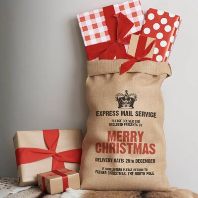 Sac de Noël typographique