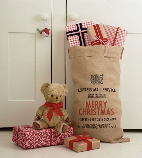 Mr Selfridge Christmas Sack - Tartan Trim