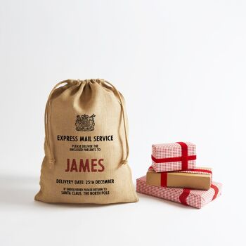 "Make-your-Own" sac de Père Noël personnalisé avec cordon de serrage 3