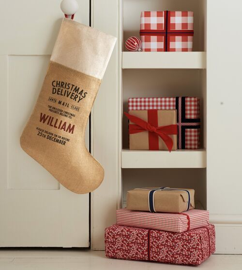 "Make-your-Own" Personalised Hessian Christmas Stocking