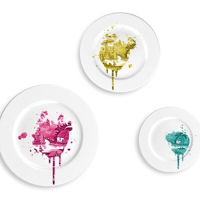 Funky Undercover Antique Plates - 3er-Set