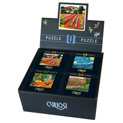 Caja expositora Q Art-2, caja 16 puzzles de 66 piezas cada uno