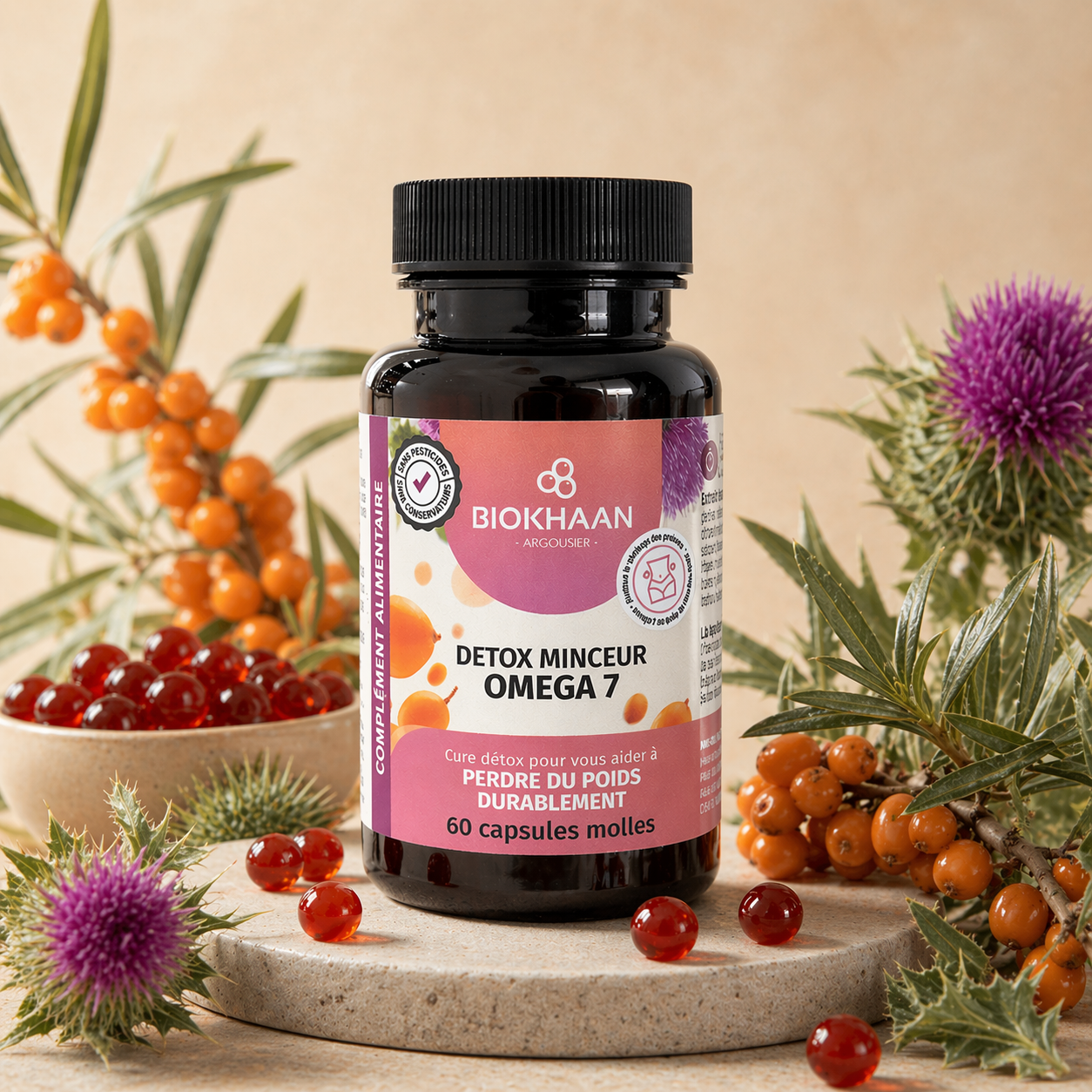 Omega 7 Slimming Detox – Sea Buckthorn & Milk Thistle Capsules