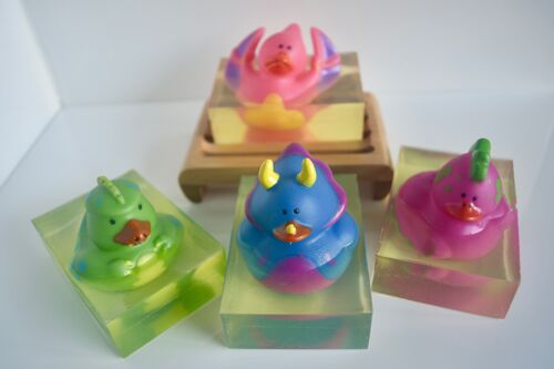 Dinosaur duck soap