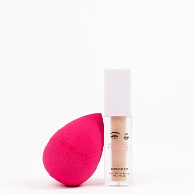 FLAWLESS COVERAGE CONCEALER & GT BEAUTY BLENDER - White chocolate mocha