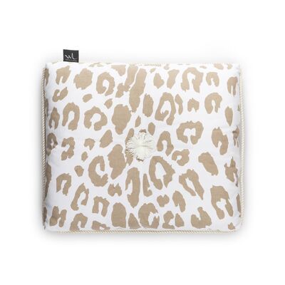 Kapok cushion Leopard - Beige