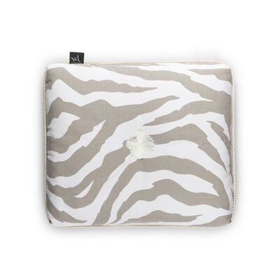 Kapok cushion Zebra - Grey