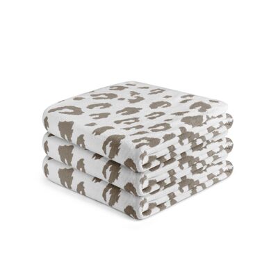Towels Leopard Dark Beige - 100x150
