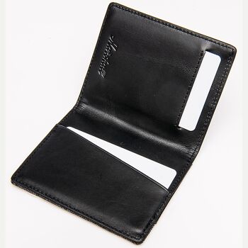 Porte cartes - Denim & Leather Black/Grey 2