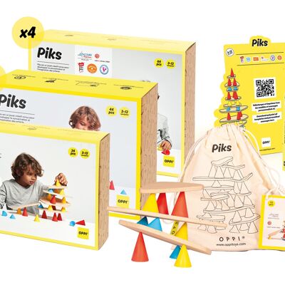 Piks® Pack Implantation - Giocattolo educativo in legno da costruzione