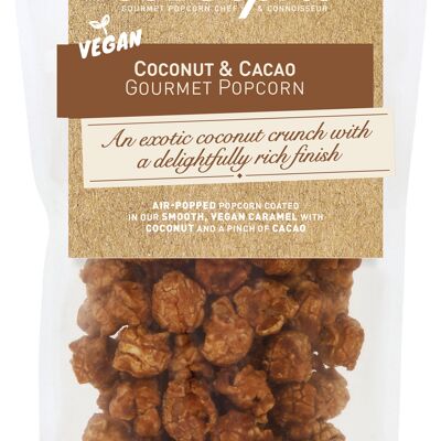 Veganes Kokos- und Kakaopopcorn