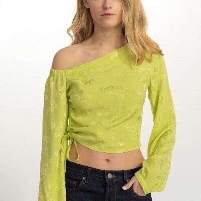 Top jacquard asimmetrico / Monocolore