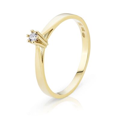 Gouden ring dames Laura - 0.25ct - Witgoud