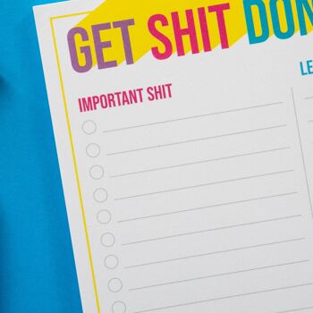 Get Shit Done - Bloc-notes A5 Liste de tâches 2