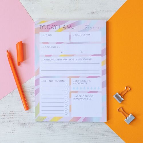Today I Am Daily Planner - A5 To Do List Wellness Planner
