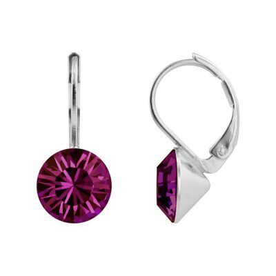 Drop Earrings Ledia with Premium Crystal from Soul Collection in Amethyst