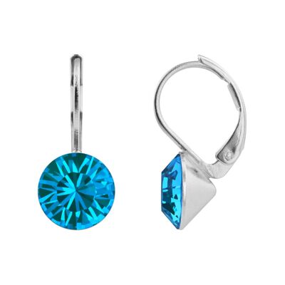 Boucles d'oreilles Pendantes Ledia avec Cristal Premium de Soul Collection en Indicolite