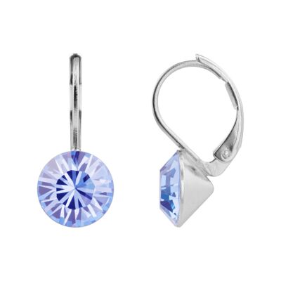 Boucles d'oreilles pendantes Ledia avec cristal de qualité supérieure de la collection Soul en saphir clair