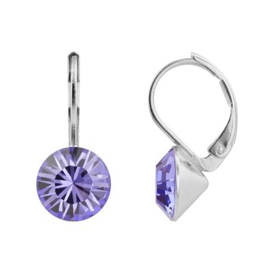 Drop Earrings Ledia with Premium Crystal from Soul Collection in Tanzanite