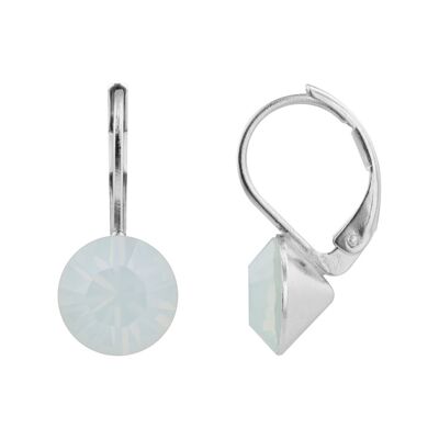 Boucles d'oreilles pendantes Ledia avec cristal de qualité supérieure de la collection Soul en opale blanche