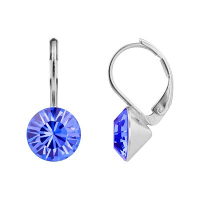 Ledia Drop Earrings with Premium Crystal from Soul Collection in Sapphire