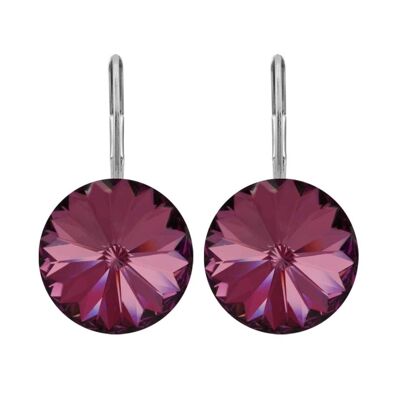 Lucrezia earrings with premium crystal from Soul Collection in antique pink