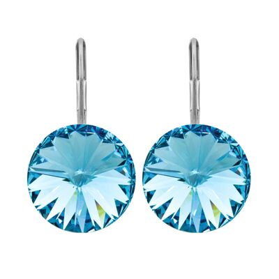Lucrezia earrings with premium crystal from Soul Collection in aquamarine