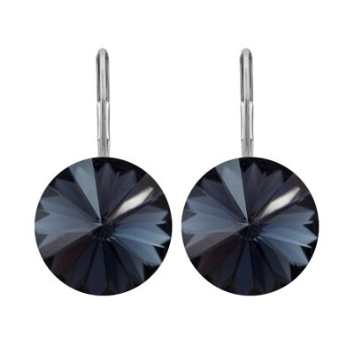 Boucles d'oreilles Lucrezia avec Premium Crystal de Soul Collection en Graphite