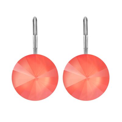 Lucretia Earrings with Premium Crystal from Soul Collection in Light Coral