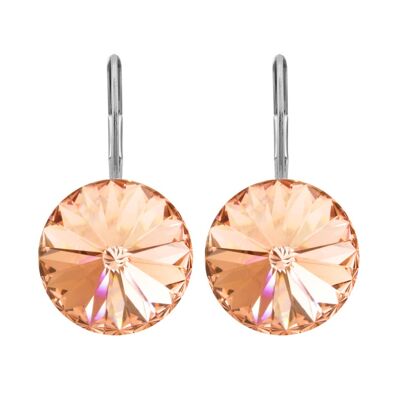 Lucrezia Drop Earrings with Premium Crystal from Soul Collection in Light Peach