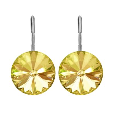 Boucles d'oreilles Lucrezia avec cristal Premium de Soul Collection en vert lumineux