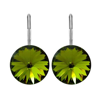 Lucrezia Drop Earrings with Premium Crystal from Soul Collection in Olivine
