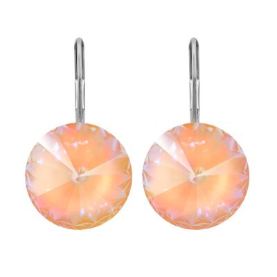 Lucrezia Drop Earrings with Premium Crystal from Soul Collection in Peach Delite