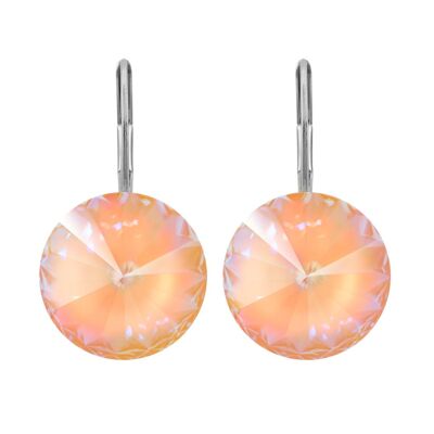 Boucles d'oreilles pendantes Lucrezia avec cristal de qualité supérieure de la collection Soul en pêche Delite