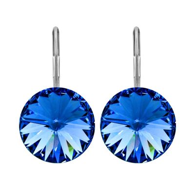 Lucrezia Drop Earrings with Premium Crystal from Soul Collection in Sapphire