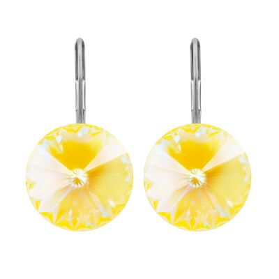 Boucles d'oreilles pendantes Lucrezia avec cristal haut de gamme de la collection Soul en Sunshine Delite