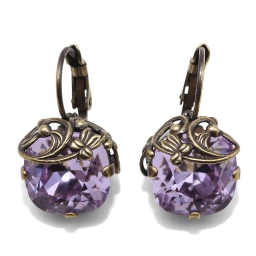 Ohrhänger Valentina mit Premium Crystal von Soul Collection in Violet